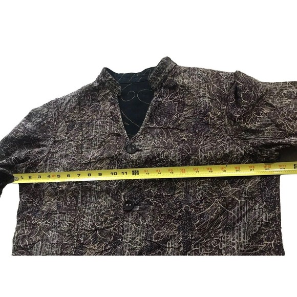 Handmade Reversible Quilted Block Print Jacket Women’s Medium Large M L Black - Picture 14 of 16